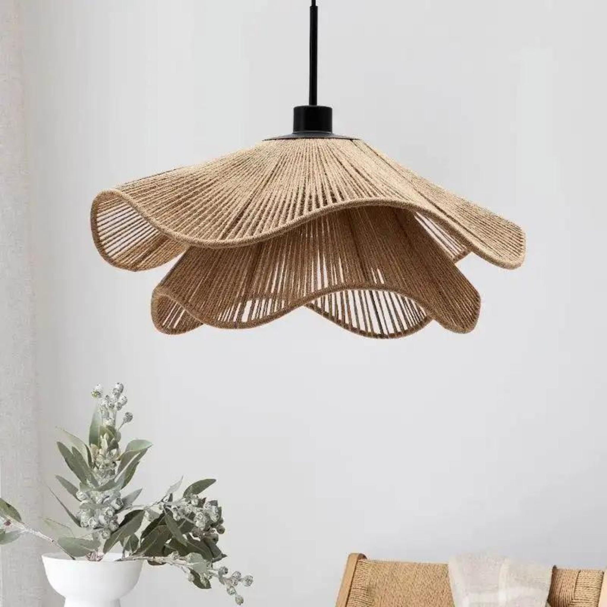 Raffia Pendant Lamp | Hemp Rope Pendant Lamp LP-59